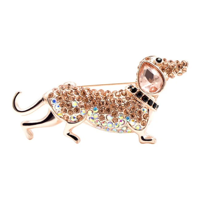 Dachshund Brooches Rhinestone Sausage for Women - Image 10