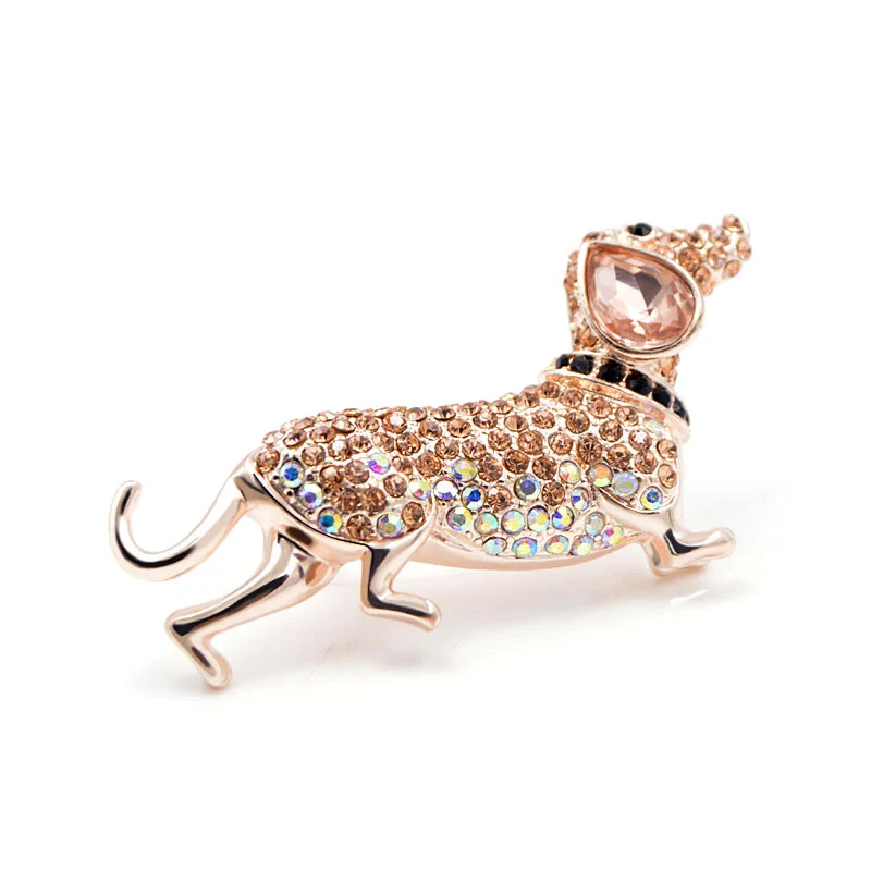 Dachshund Brooches Rhinestone Sausage for Women - Image 5