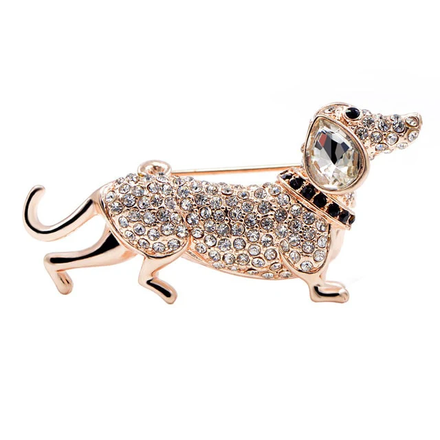 Dachshund Brooches Rhinestone Sausage for Women - Image 6
