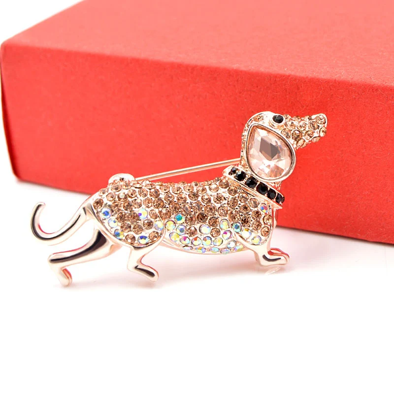 Dachshund Brooches Rhinestone Sausage for Women - Image 7