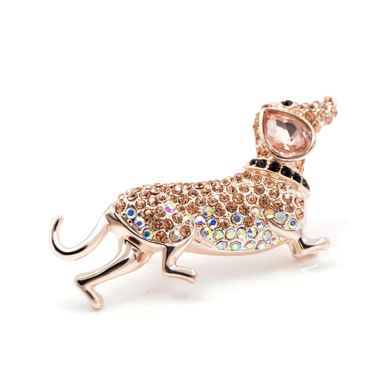 Dachshund Brooches Rhinestone Sausage for Women - Image 9