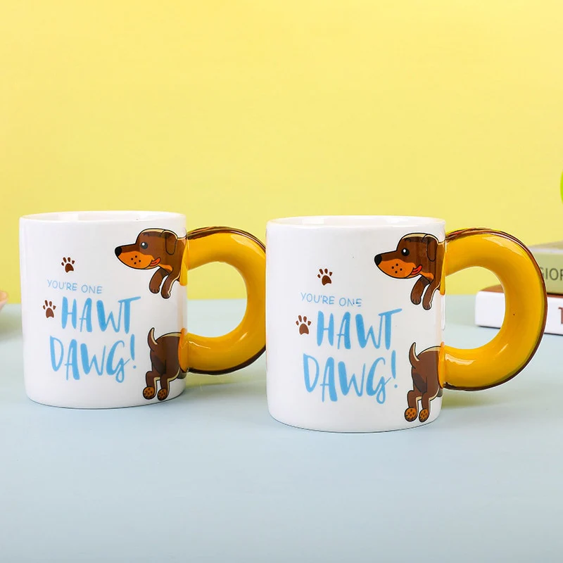 Dachshund Coffee Mug Creative Ceramic Cup - Image 12