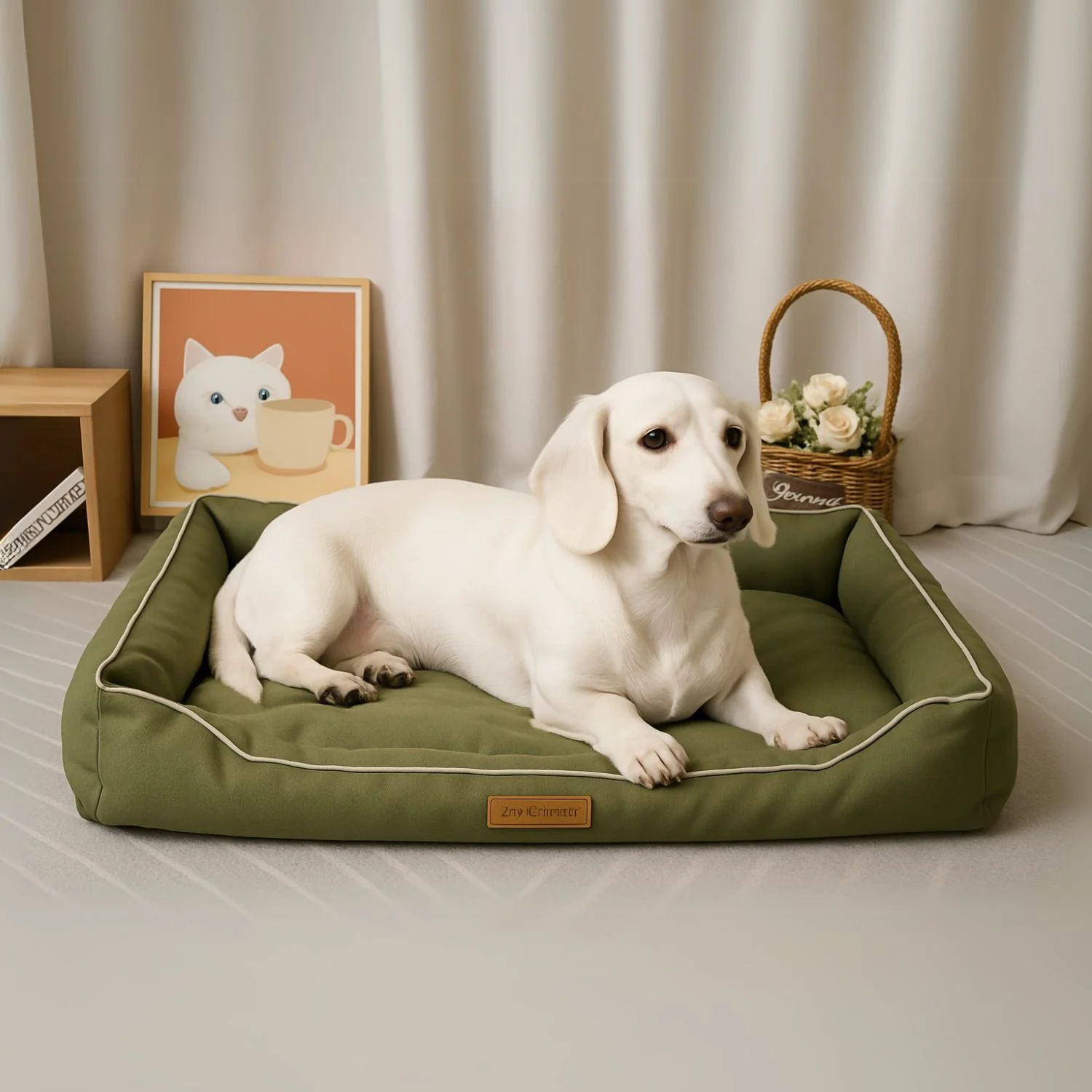 Dachshund Comfort Bed – Durable Waterproof Oxford Fabric Bed - Image 6