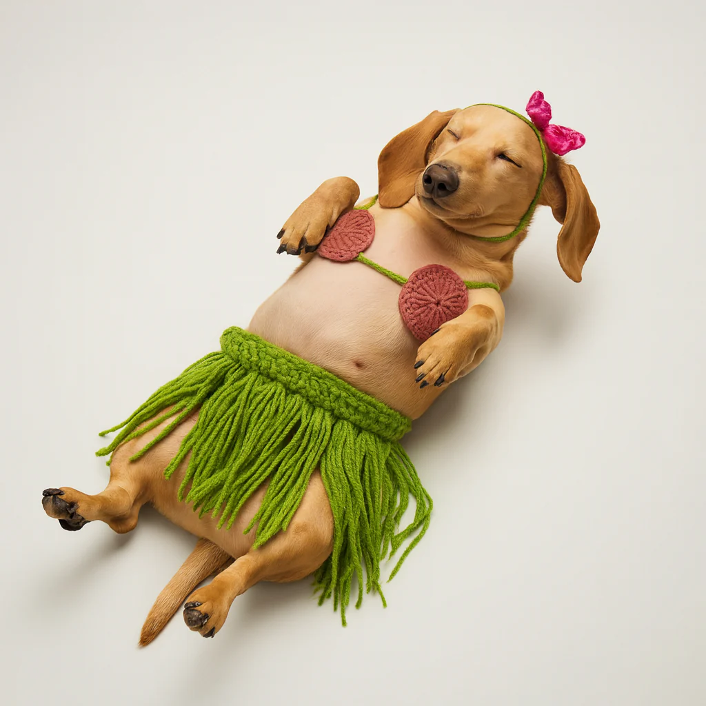 AlohaPaws Dachshund Hula Costume – Hawaiian Luau Dog Outfit - Image 3