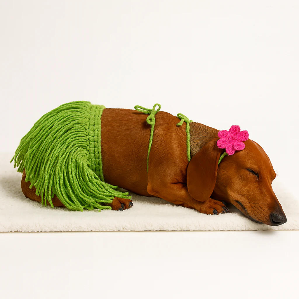 AlohaPaws Dachshund Hula Costume – Hawaiian Luau Dog Outfit - Image 4