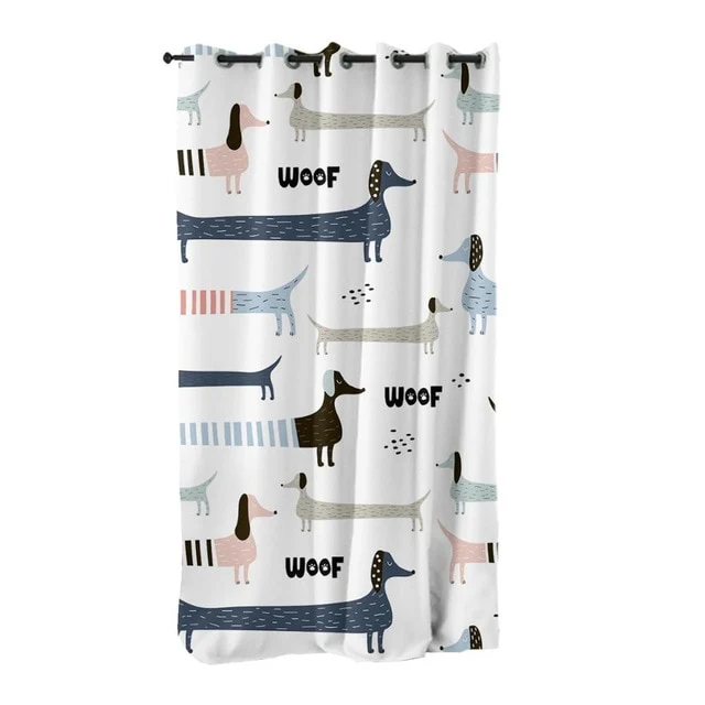 Dachshund Shower Curtain Cute Puppy Cartoon Decorative - Image 28