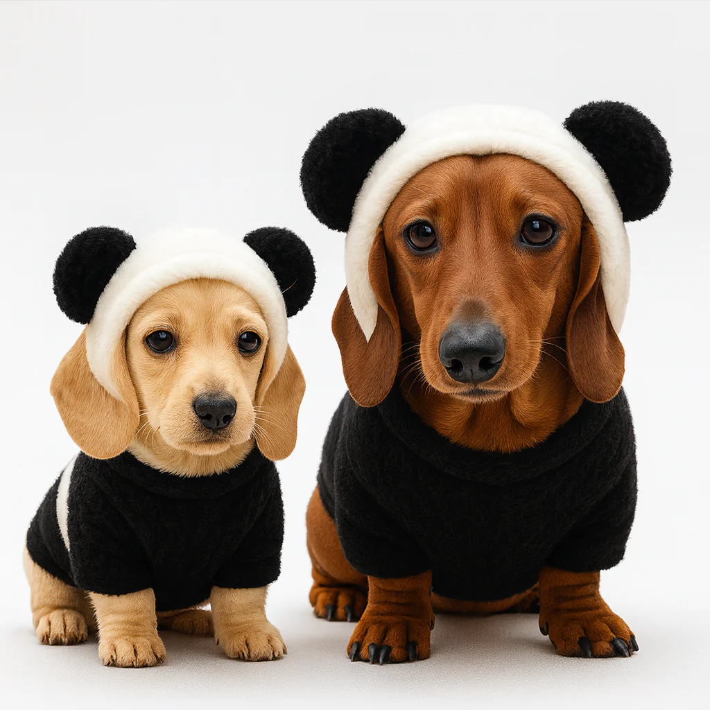 BamBuff Dachshund Panda Costume Hoodie – Cozy Pet Outfit - Image 6