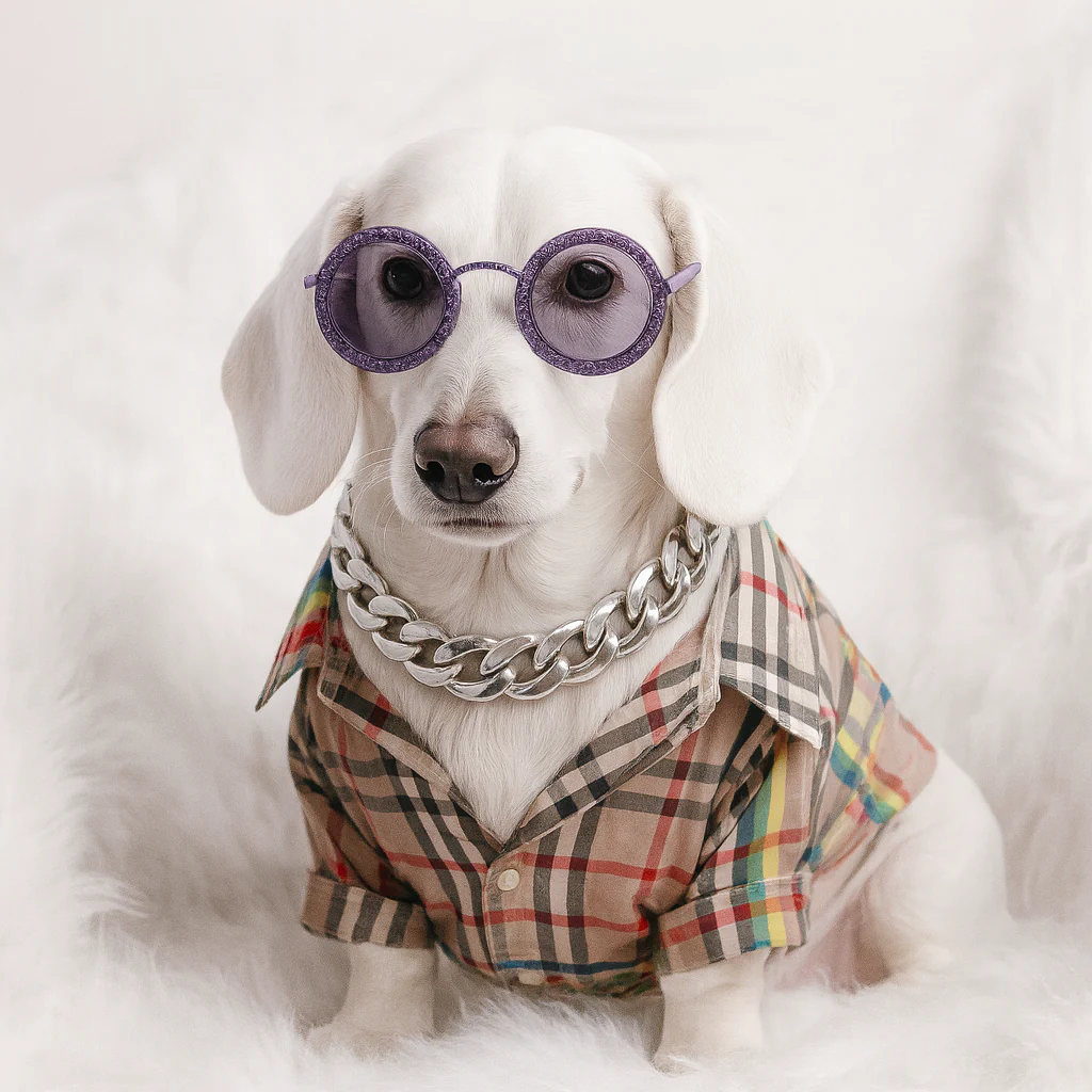 GlamBull Dachshund Gold Necklace – Stylish Plastic Jewelry Chain Collar - Image 4