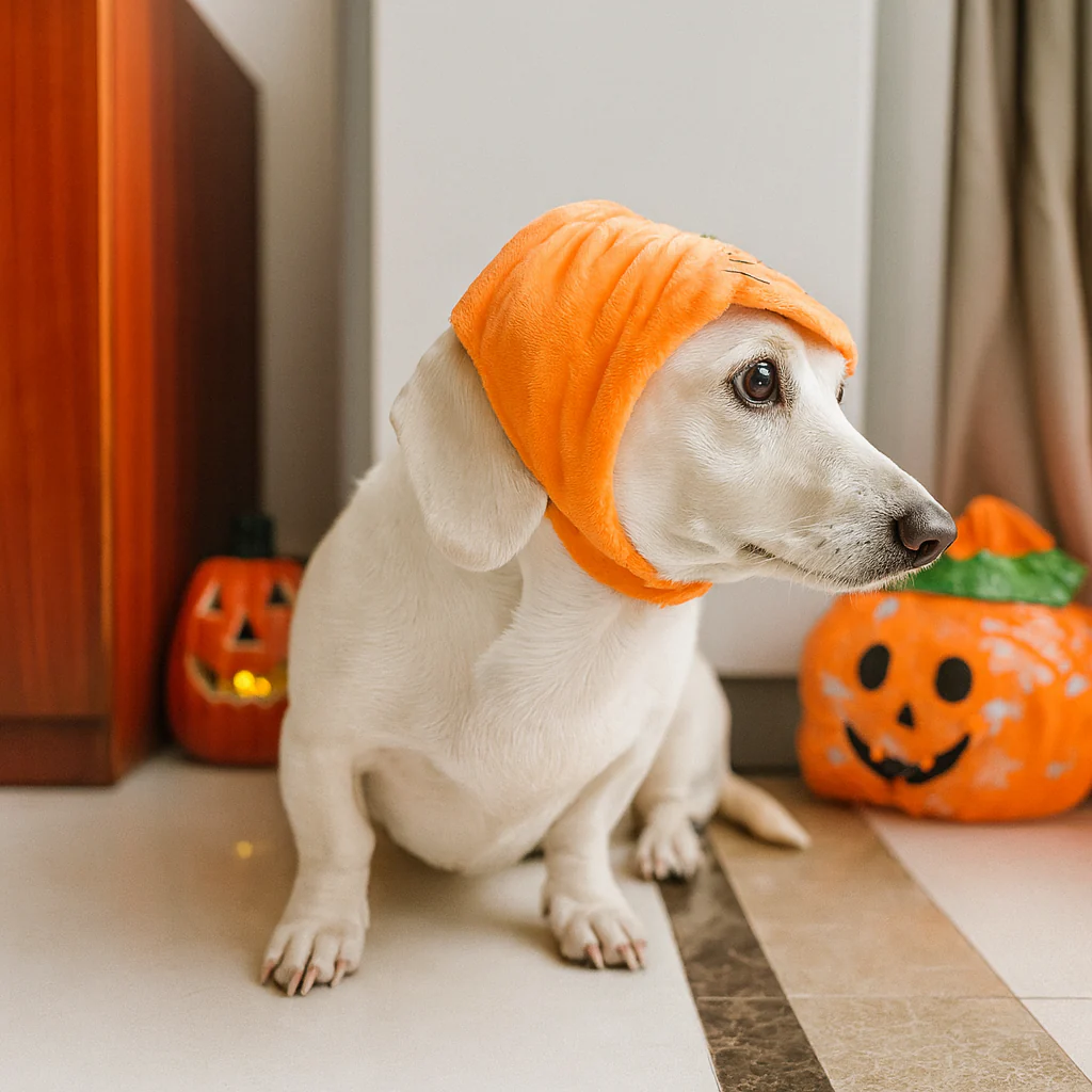 JackaPup Dachshund Pumpkin Hat – Halloween Dog Costume - Image 5