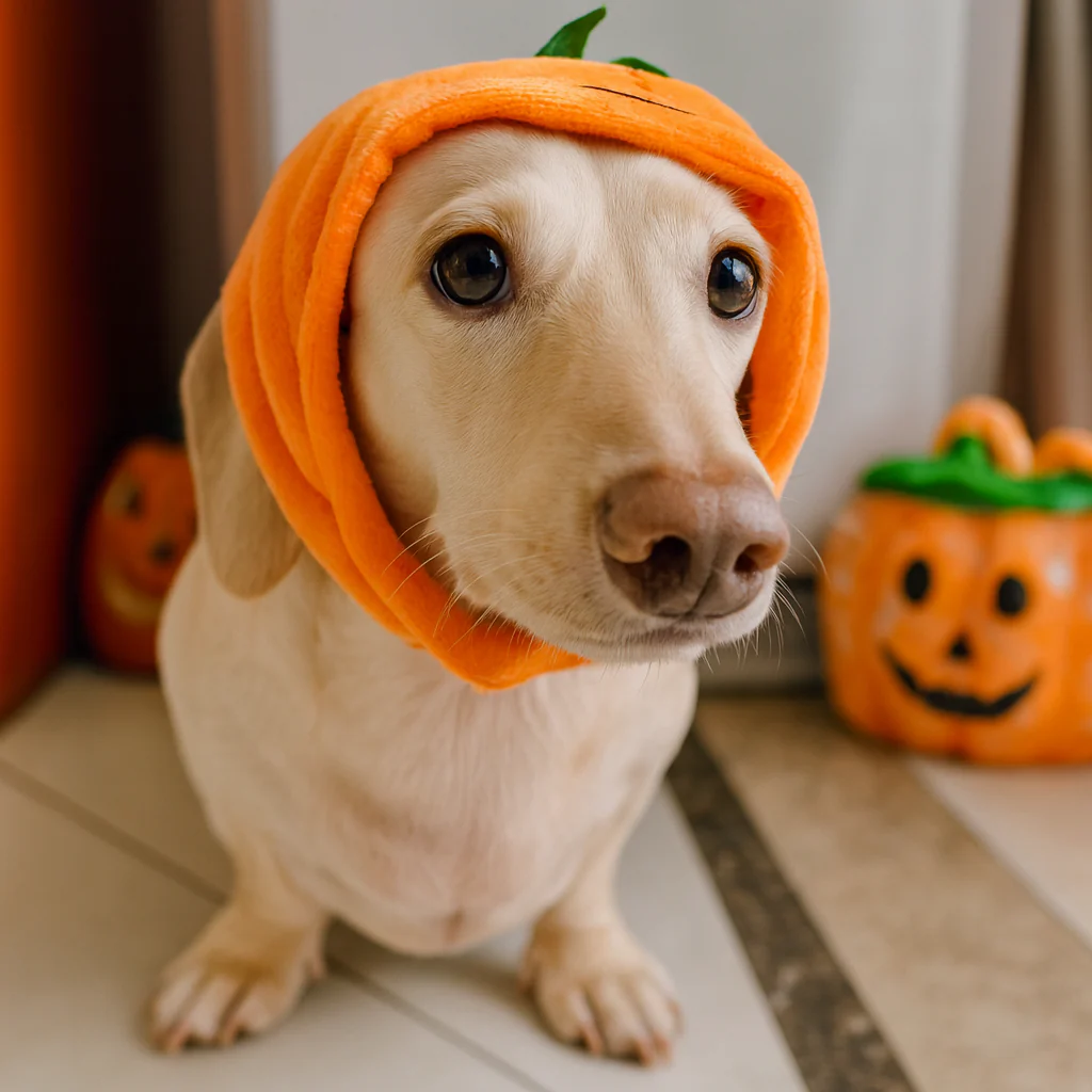 JackaPup Dachshund Pumpkin Hat – Halloween Dog Costume - Image 6