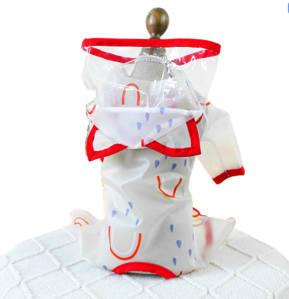 Dachshund Raincoat with Hat – Four-Legged Transparent Rain Jacket - Image 7