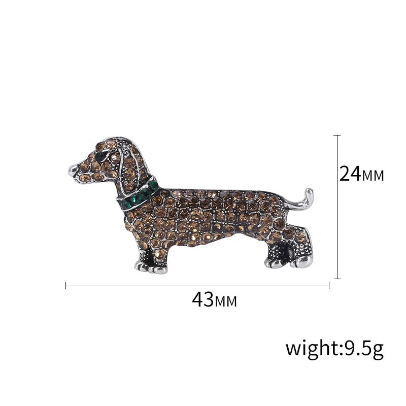 Dachshund Rhinestone Brooches for Women - Image 3