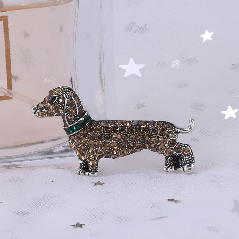 Dachshund Rhinestone Brooches for Women - Image 4