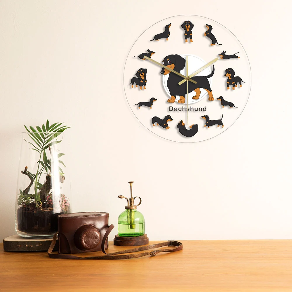 Dachshund Wall Clock Modern Wall Watch with RGB LED Light - Image 11