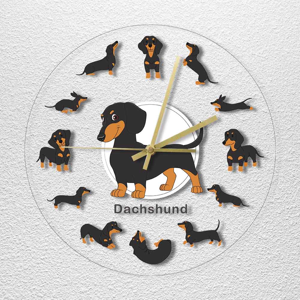 Dachshund Wall Clock Modern Wall Watch with RGB LED Light - Image 3