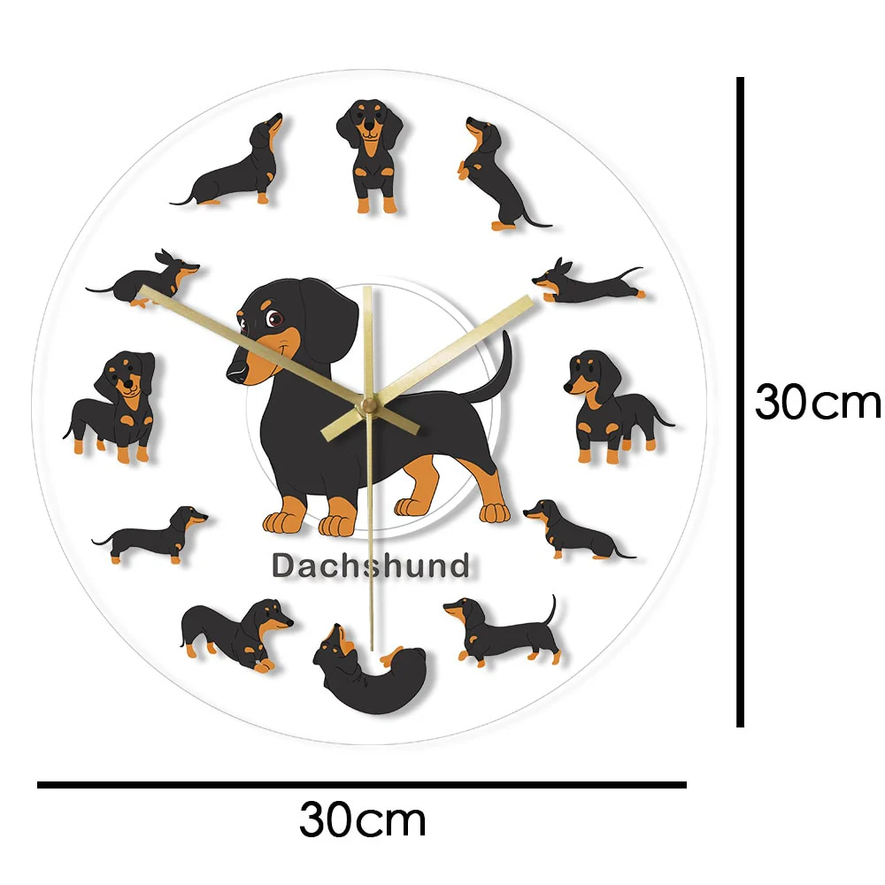 Dachshund Wall Clock Modern Wall Watch with RGB LED Light - Image 4
