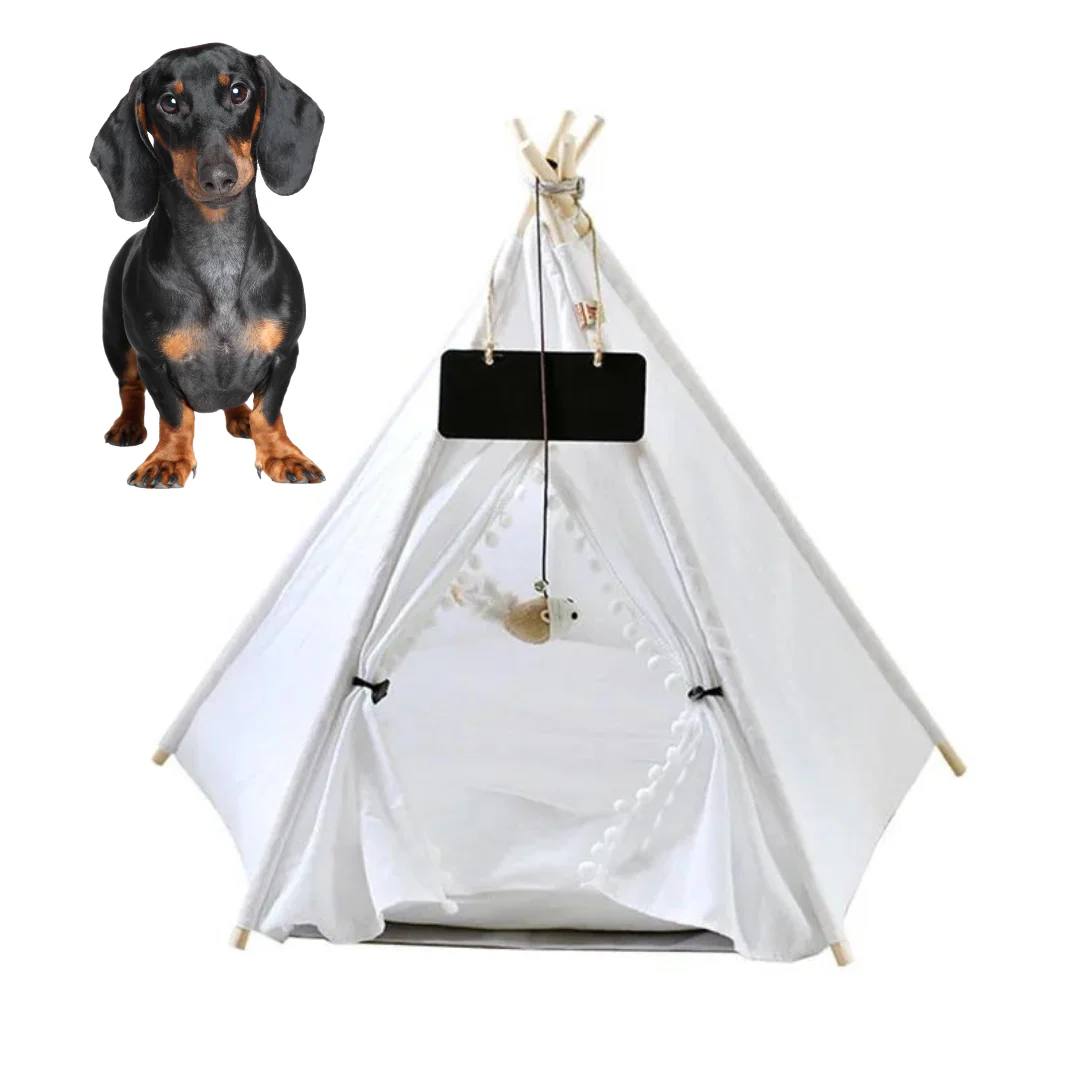Doxie Tent House Teepee Bed – Cozy Dachshund Hideaway - Image 3
