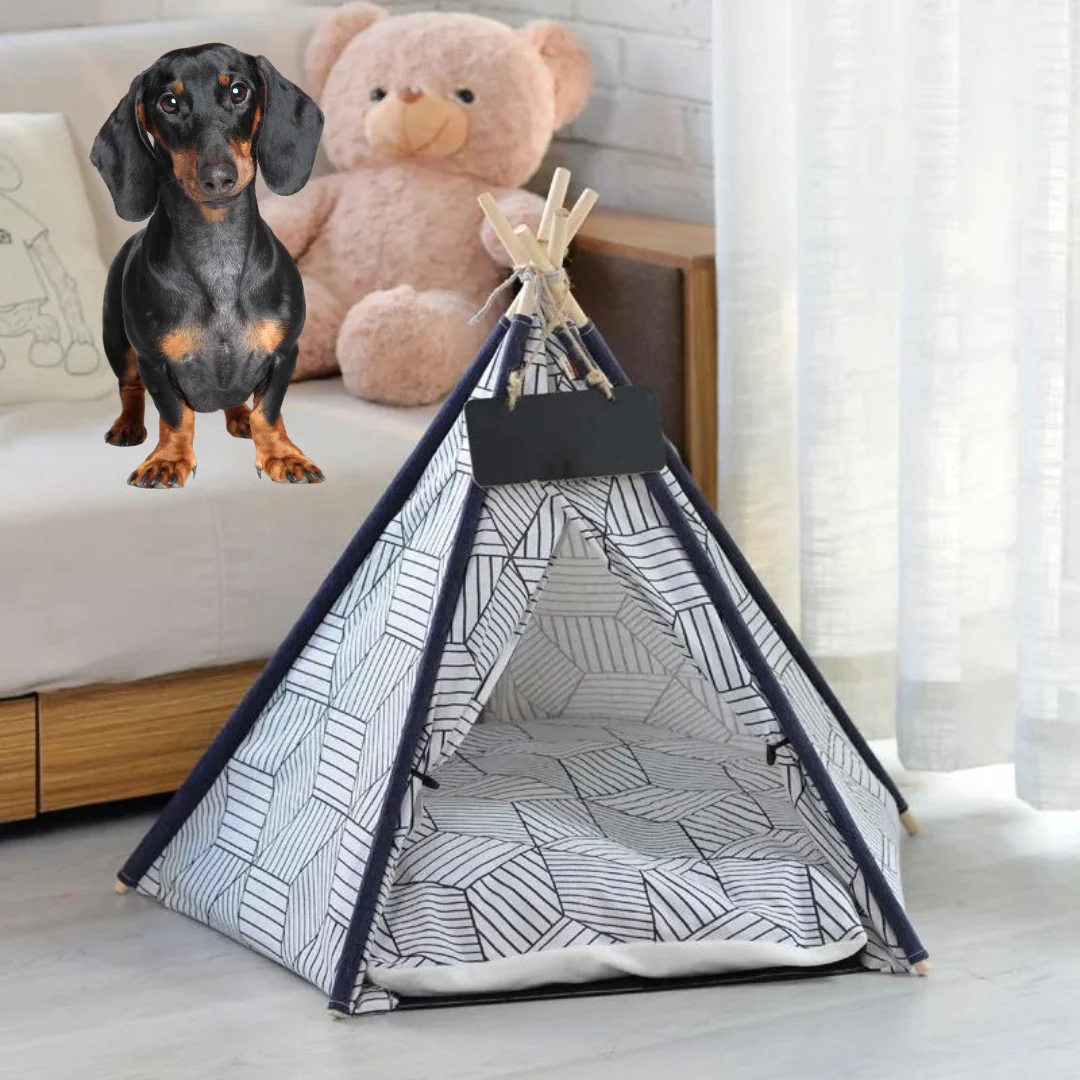 Doxie Tent House Teepee Bed – Cozy Dachshund Hideaway - Image 5
